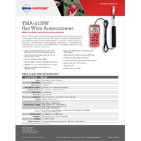 Amprobe TMA-21HW Hot Wire Anemometer - Datasheet