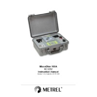 Metrel MI3252 Low Resistance Ohmmeter - User Manual
