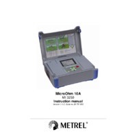 Metrel MI 3250 Low Resistance Ohmmeter - User Manual