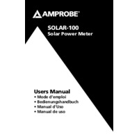 Amprobe SOLAR-100 Solar Power Meter - User Manual