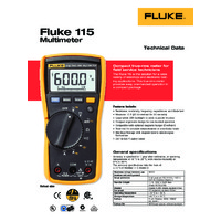 Fluke 115 Digital Multimeter - Datasheet