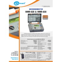 Sonel MMR-620 Micro Ohmmeter - Datasheet