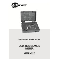 Sonel MMR-620 Micro Ohmmeter - User Manual
