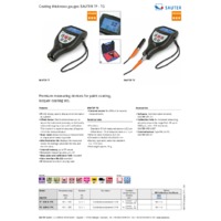 Sauter TG 1250-0.1FN Digital Coating Thickness Gauge - Datasheet
