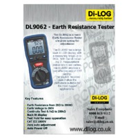 DiLog DL9062 Earth Resistance Tester - Spec Sheet