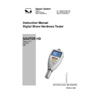 Sauter HD Shore Hardness Tester Series - User Manual
