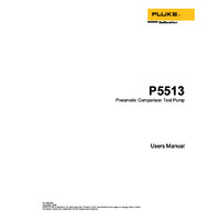 Fluke P5513 Pneumatic Test Pump - User Manual