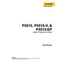 Fluke P5515 Hydraulic Pressure Comparator - User Manual