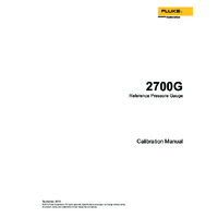 Fluke 2700G Reference Pressure Gauge - User Manual