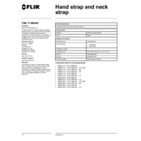 Flir T199601 Hand and Neck Straps for Flir's T5XX Thermal Cameras - Datasheet