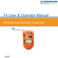 Crowcon T4 Personal Gas Detector - User Manual
