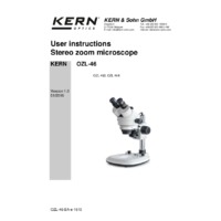 Kern OZL 463 Stereo Zoom Microscope - User Manual