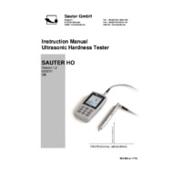 Sauter HO Ultrasound Hardness Tester - User Manual