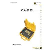 Chauvin Arnoux CA6255 10A Micro-ohmmeter - User Manual