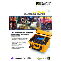 Chauvin Arnoux CA6255 10A Micro-ohmmeter - Datasheet