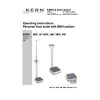 Kern MPE Floor Scales - Operating Manual