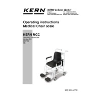 Kern MCC 250K100MOptimised Chair Scale (250Kg) - User Manual