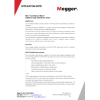 Megger MFT1741 Multifunction Tester - Application Note for Confidence Meter