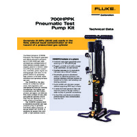Fluke 700HPPK-XXX High Pressure Pneumatic Pump - Comparator - Datasheet