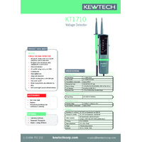 Kewtech KT1710 2-Pole Voltage Detector - Datasheet