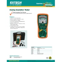 Extech 380320 Analogue Insulation Tester - Datasheet