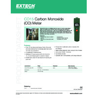 Extech CO15 Carbon Monoxide Meter - Datasheet