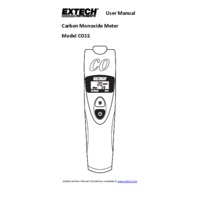 Extech CO15 Carbon Monoxide Meter - User Manual