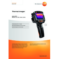 Testo 865 Thermal Imaging Camera - Datasheet