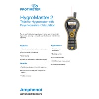 Protimeter Hygromaster2 Thermo-Hygrometer Kits - Datasheet