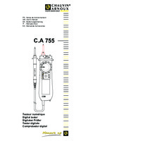 Chauvin Arnoux CA755 Digital Tester - User Manual