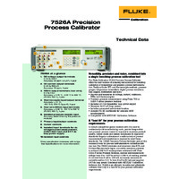 Fluke 7526A Precision Process Calibrator - Datasheet