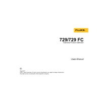 Fluke 729 and 729 FC Automatic Pressure Calibrator - User Manual