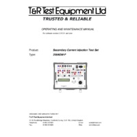 T&R 200ADM-P Secondary Current Injection Test Set with Phase Shift- User Manual