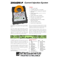 T&R 200ADM-P Secondary Current Injection Test Set with Phase Shift - Datasheet