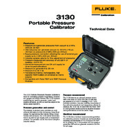 Fluke 3130 Portable Pneumatic Pressure Calibrator - Datasheet