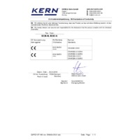 Kern ECB Stainless Steel Bench Scales - Declaration of Conformity