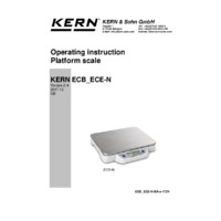 Kern ECB ECE Bench Scales - Operating Instructions