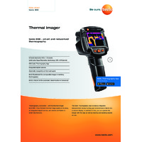 Testo 868 Thermal Imaging Camera - Datasheet