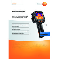 Testo 872 Thermal Imaging Camera - 9Hz - Datasheet