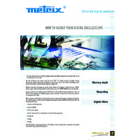 Chauvin Arnoux Metrix® DOX2000B Series Benchtop Digital Oscilloscopes - How to Adjust Guide