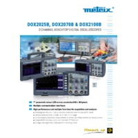 Chauvin Arnoux Metrix® DOX2000B Series Benchtop Digital Oscilloscopes - Datasheet