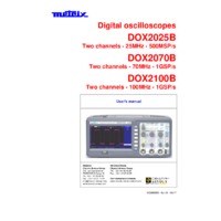 Chauvin Arnoux Metrix® DOX2000B Series Benchtop Digital Oscilloscopes - User Manual