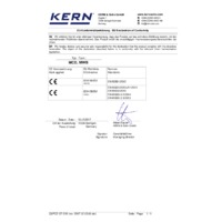 Kern MCD 300K-1 Mobile Chair Scale - Declaration of Conformity