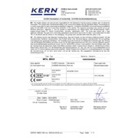 Kern MTA 400K-1M Sturdy Handrail Scale - Declaration of Conformity