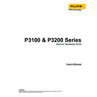 Fluke P3100 and P3200 Hydraulic Deadweight Tester - User Manual