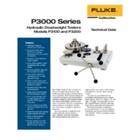Fluke P3100 and P3200 Deadweigth Testers - Datasheet