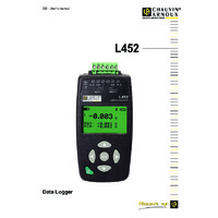 Chauvin Arnoux L452 2-Channel Data Logger - User Manual