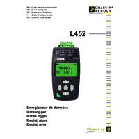 Chauvin Arnoux L452 2-Channel Data Logger - Quick Start Guide