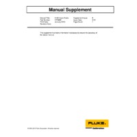 Fluke 9140-X-256 Field Dry Well Temperature Calibrator - User Guide Supplement