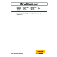 Fluke 9150-X-256 Thermocouple Furnace - User Manual Supplement
